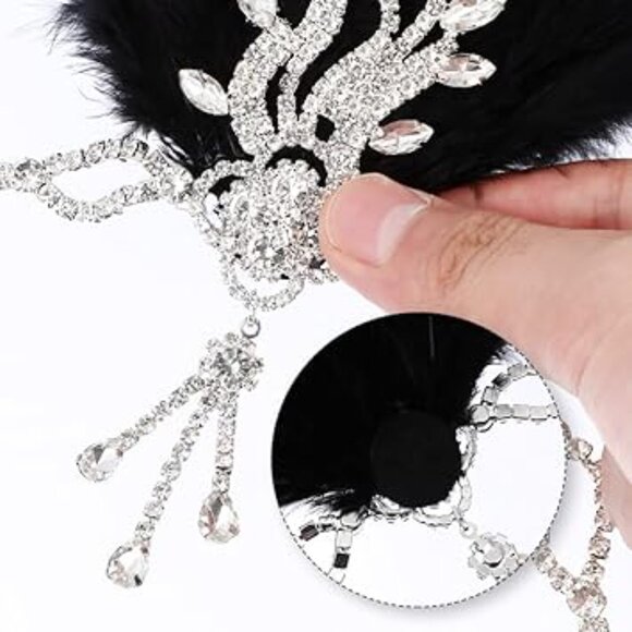 1920s Flapper Headpiece Headband Roaring 20s main image 4